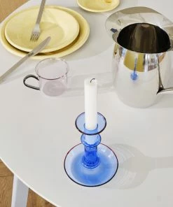 HAY Flare Candleholder - Medium - Light Blue