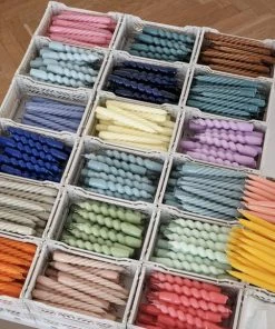 HAY Spiral Kaarsen Set Van 6 Dark Rose Dark Peach Rose