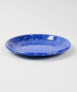 HAY Enamel Deep Plate Medium Speckle Blue