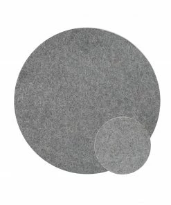 HAY Set of 4 Felt Placemats and Coasters - Light Grey