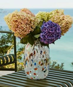 HAY Large White Round Splash Vase