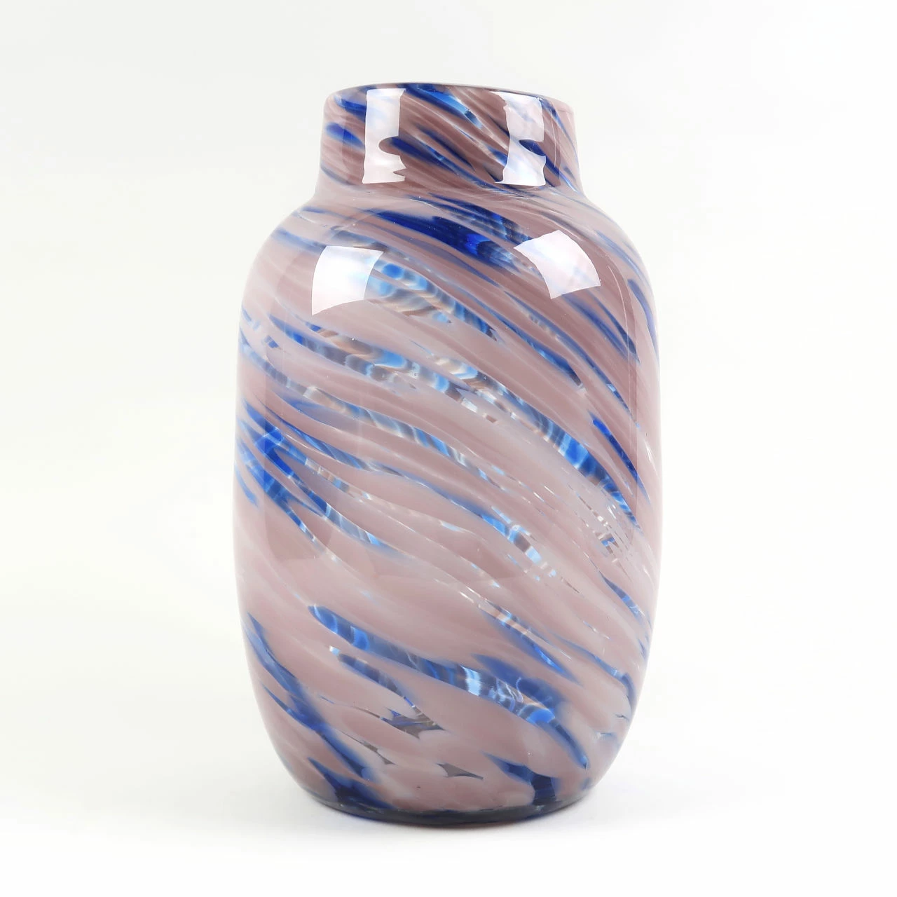 Deals 👏 HAY Hand Blown Splash Vase – Light Pink & Blue – Large ⌛ 4 HAY Hand Blown Splash Vase – Light Pink & Blue – Large