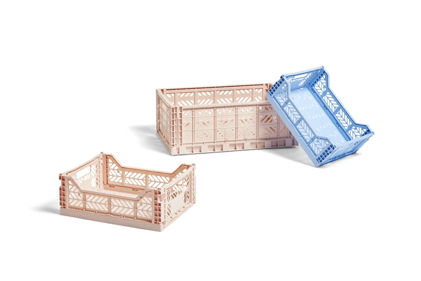 New ๐ HAY Colour Crate / M 14.5 L Light Blue ๐ 5 HAY Colour Crate / M 14.5 L Light Blue