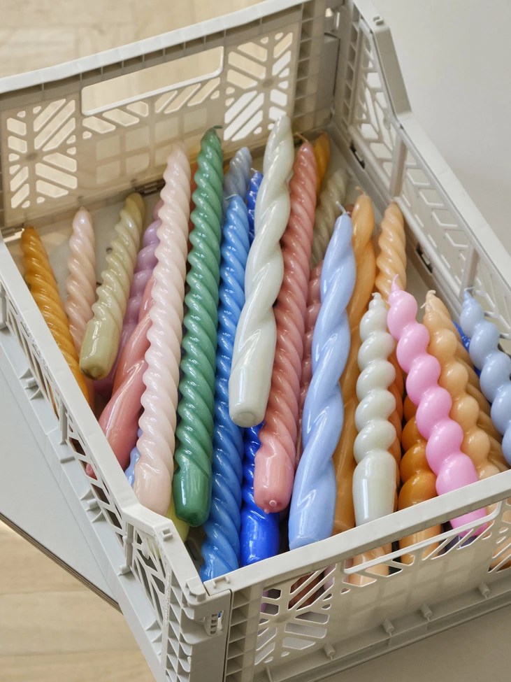 Outlet ๐ฏ HAY Set 6 Candles Twist Light Pink Light Grey Lilac ๐ฅฐ 5 HAY Set 6 Candles Twist Light Pink Light Grey Lilac