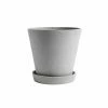 Hot Sale โ HAY Maceta Flowerpot with Saucer XL Grey โ๏ธ 2 HAY Maceta Flowerpot with Saucer XL Grey
