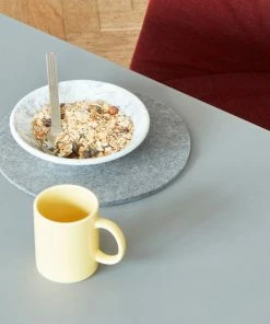 HAY Set of 4 Light Grey Felt Placemats