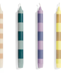 HAY Stripe Candle - Blue and Bordeaux