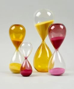 Deals ❤️ HAY Glass Sand Timer - Small - Pink 👏 11 HAY Glass Sand Timer - Small - Pink
