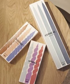 HAY Set of 6 Long Twisted Candles