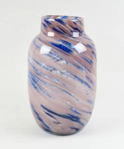 Deals 👏 HAY Hand Blown Splash Vase – Light Pink & Blue – Large ⌛ 12 HAY Hand Blown Splash Vase – Light Pink & Blue – Large