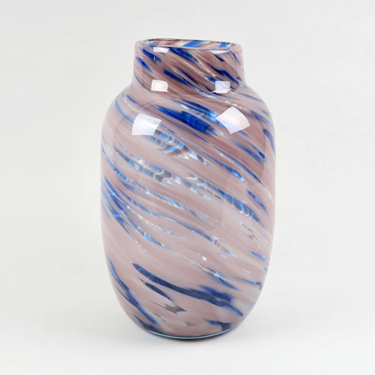 Deals 👏 HAY Hand Blown Splash Vase – Light Pink & Blue – Large ⌛ 5 HAY Hand Blown Splash Vase – Light Pink & Blue – Large