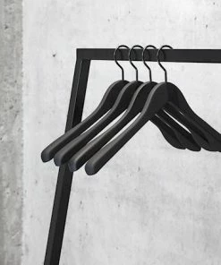 HAY Soft Coat Hanger / 4 Pcs Wide Black
