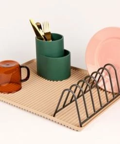 Hot Sale 🔥 HAY Dish Drainer / Rack Anthracite 🥰 7 HAY Dish Drainer / Rack Anthracite