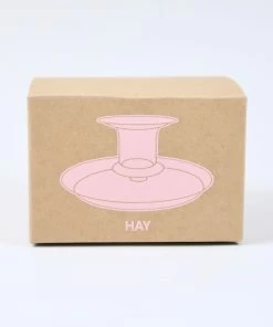 HAY Pink Glass Flare Candlestick