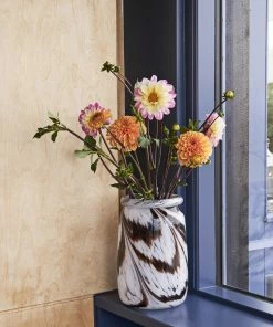 HAY HAY Splash Vase / Roll Neck L Coffee and White