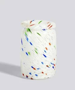 HAY Roll Neck White Dot Splash Vase