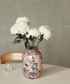 Deals 👏 HAY Hand Blown Splash Vase – Light Pink & Blue – Large ⌛ 17 HAY Hand Blown Splash Vase – Light Pink & Blue – Large