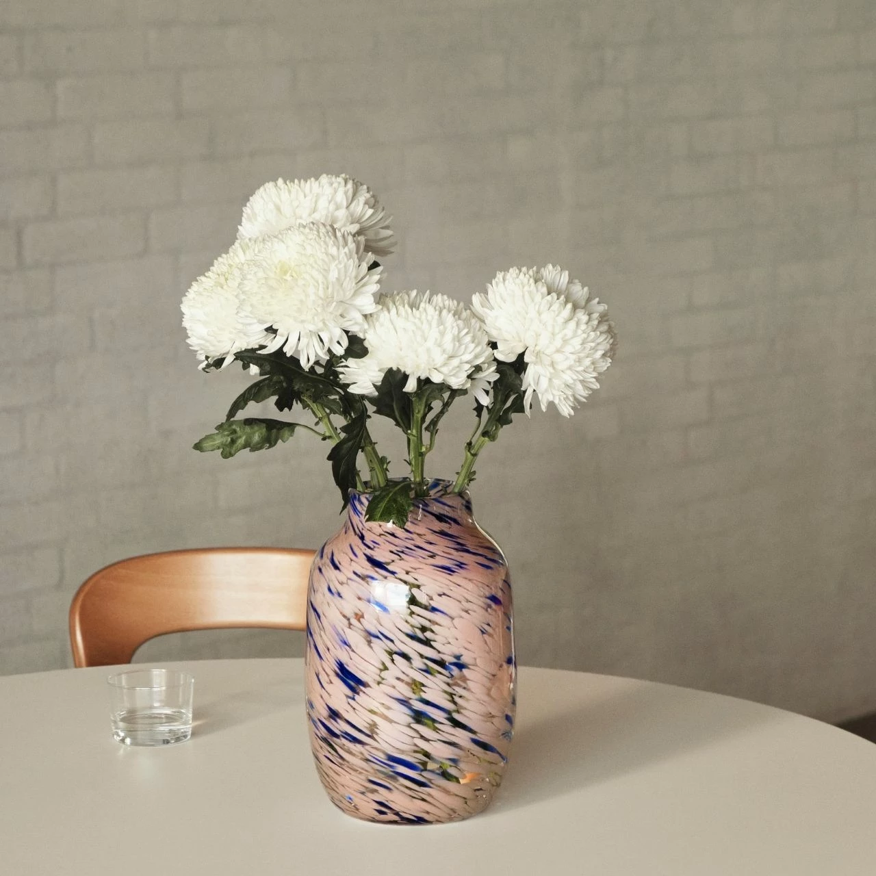 Deals 👏 HAY Hand Blown Splash Vase – Light Pink & Blue – Large ⌛ 10 HAY Hand Blown Splash Vase – Light Pink & Blue – Large