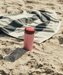 HAY 150 X 100cm Dark Green Frotté Stripe Bath Towel