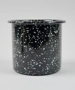 HAY Enamel Herb Pot - Sprinkle Black