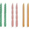 HAY Set Di Candele Da 6 Pz Verde Rosa E Arancio