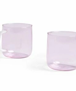 HAY Set of 2 Glass Mugs