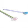 HAY Set of 2 Glass Spoons Twist Turquoise Pink