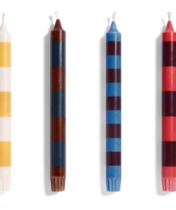 HAY Stripe Candle - Beige and Sand