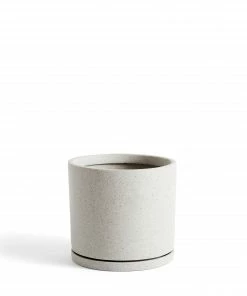 HAY Plant Pot with Saucer XXL Grey