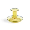 HAY Flare Yellow Glass Candle Holder