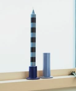 HAY Tube Candle Holder S Midnight Blue