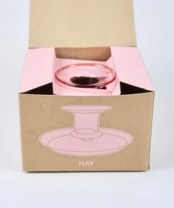 HAY Pink Glass Flare Candlestick