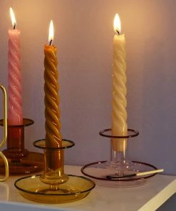 HAY Pink Flare Candleholder - Small