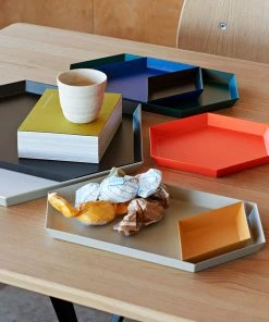 HAY Extra Small Light Amber Kaleido Hexagon Tray