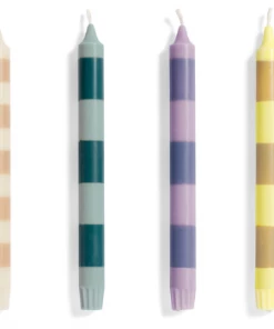 HAY Stripe Candle - Light Yellow and Beige