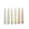 HAY Set of 6 Twisted Candles Grey Beige Citrus Peach
