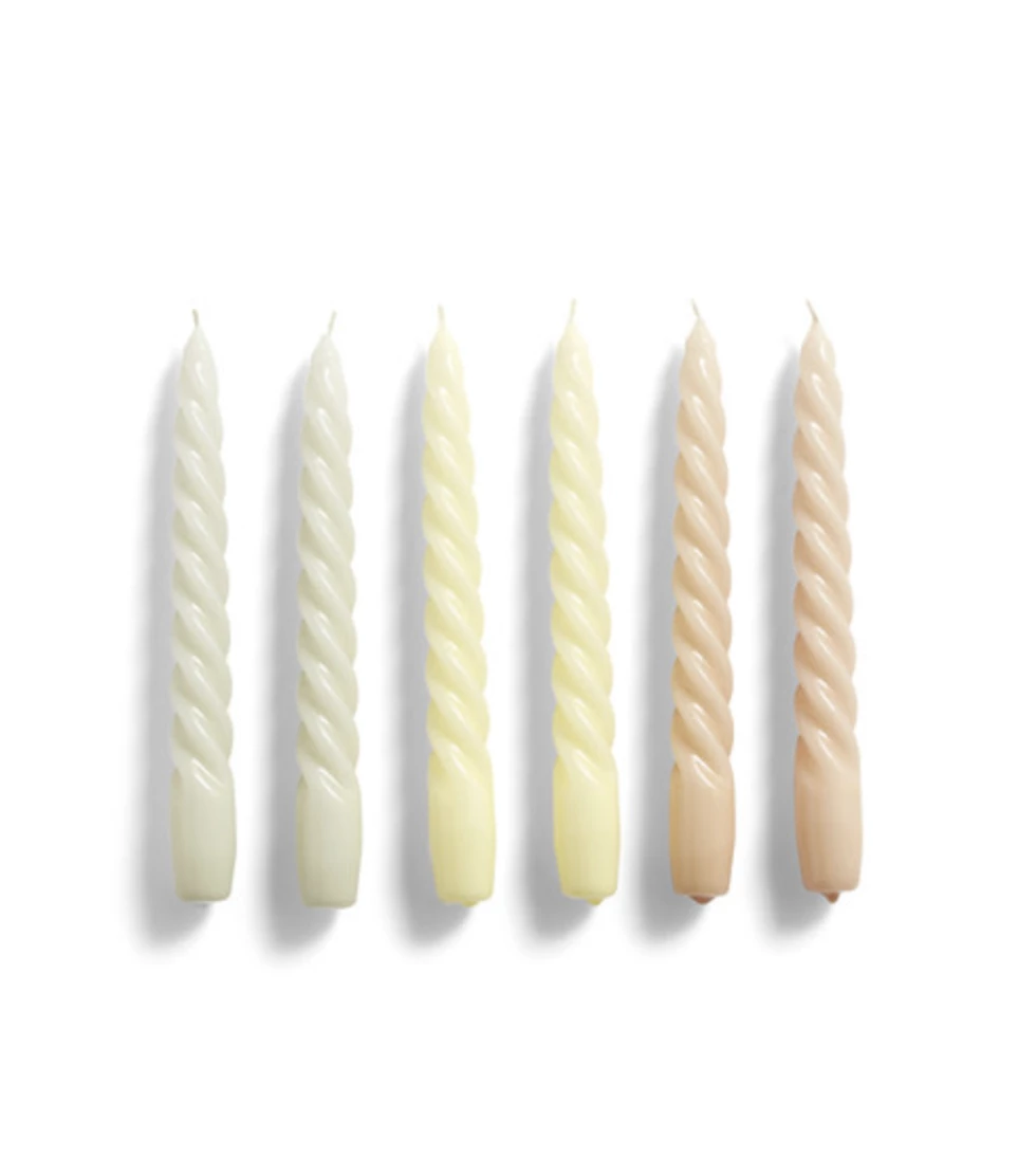 Top 10 ๐ HAY Set of 6 Twisted Candles Grey Beige Citrus Peach ๐ 3 HAY Set of 6 Twisted Candles Grey Beige Citrus Peach