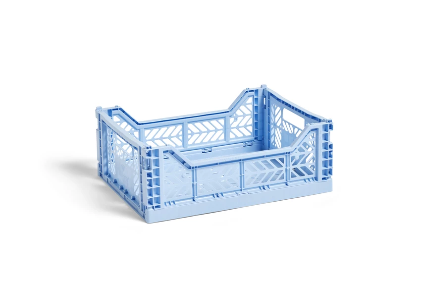 New ๐ HAY Colour Crate / M 14.5 L Light Blue ๐ 3 HAY Colour Crate / M 14.5 L Light Blue