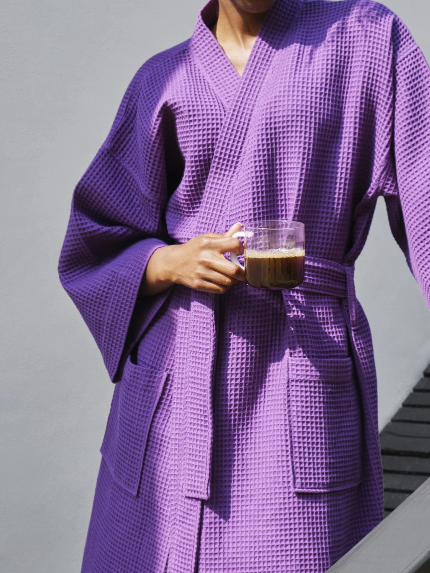 Flash Sale ๐ HAY Waffle Bathrobe | One Size Vibrant Purple โ 5 HAY Waffle Bathrobe | One Size Vibrant Purple
