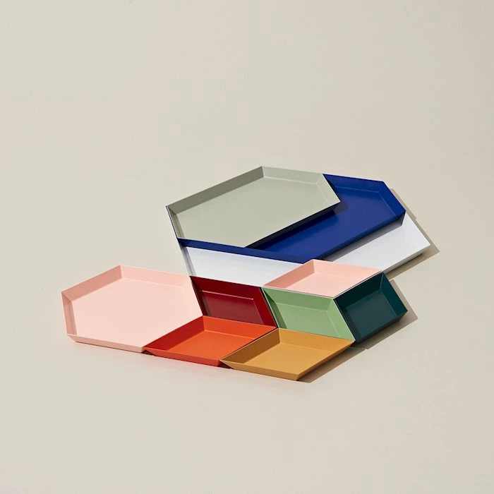 Deals ๐ HAY Dark Red Steel Kaleido XS Tray โ๏ธ 4 HAY Dark Red Steel Kaleido XS Tray