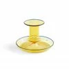HAY Yellow Flare Glass Candlestick