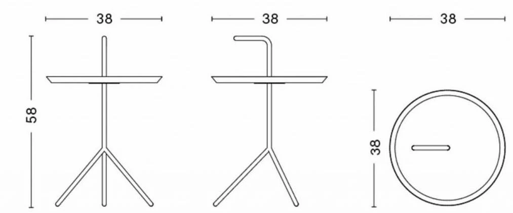 Outlet 🥰 HAY Grey DLM Side Table 😀 5 HAY Grey DLM Side Table