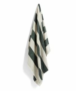 HAY 150 X 100cm Dark Green Frotté Stripe Bath Towel