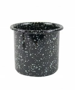 HAY Enamel Herb Pot - Sprinkle Black