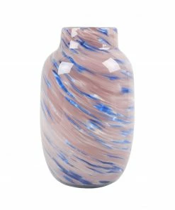 HAY Hand Blown Splash Vase – Light Pink & Blue – Large