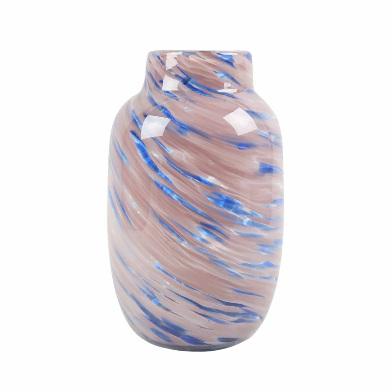 Deals 👏 HAY Hand Blown Splash Vase – Light Pink & Blue – Large ⌛ 3 HAY Hand Blown Splash Vase – Light Pink & Blue – Large