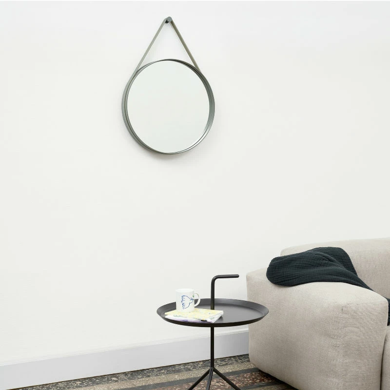 New โ๏ธ HAY Strap Mirror Ø70cm Anthracite ๐ 4 HAY Strap Mirror Ø70cm Anthracite