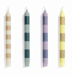 HAY Candle Set of 4 Stripe Douce