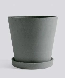 HAY XL Green Flowerpot with Saucer