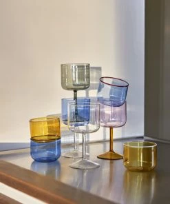 HAY Set of 2 Clear Tint Wine Glasses